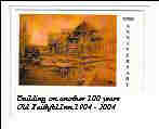 Old Faithful Inn under construction postcard